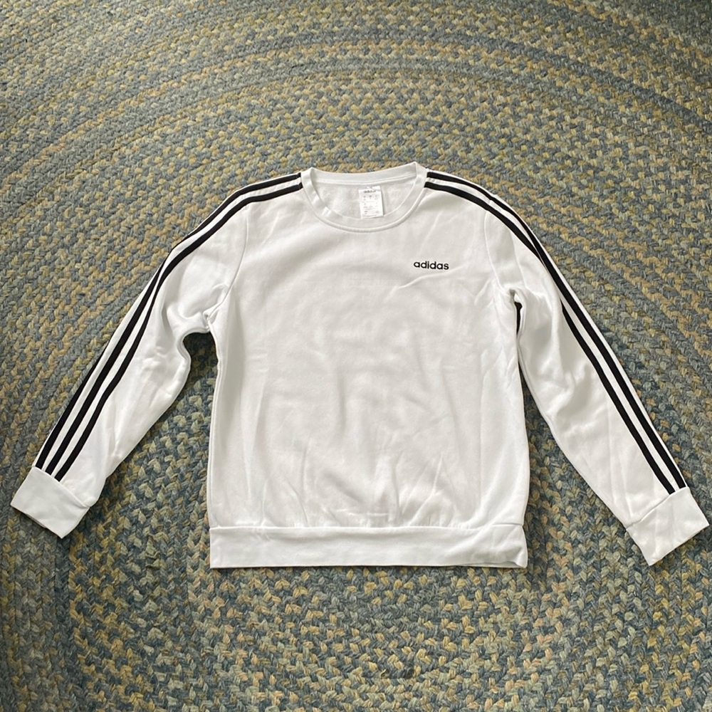 Boys Adidas white Sweatshirt M